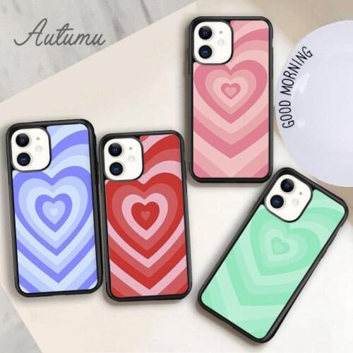 Heart Phone Case for iPhone 11 12 Pro Max mini X XR XS SE 2020 5 6S 7 8 Plus Samsung Galaxy S8 S9 S10 Cover shell