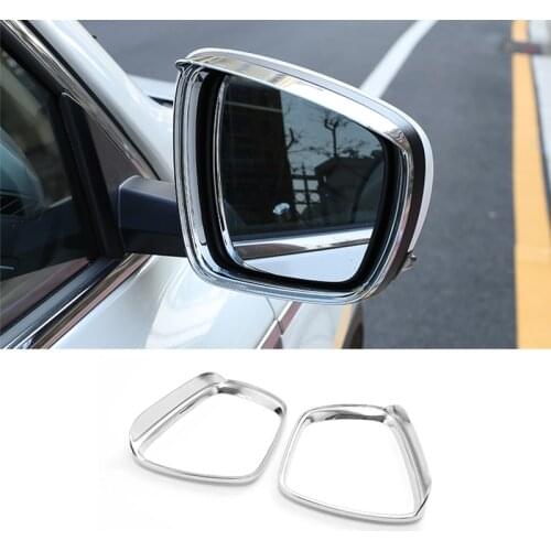 For Renault Kadjar Koleos 2015 to 2019 Accessories Car Side door Rearview Turning Mirror Cover Rain Eyebrow ABS Chrome Mirror