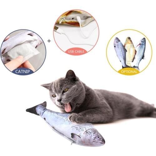 30CM Electronic Cat Toy Electric USB Charging Simulation Fish Toy for Cat Kitten Small Dog Chewing Playing Biting Dropshiping