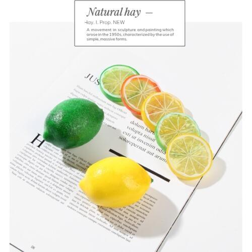 Artificial Lemon Slices Fruit Model for DIY Decoration Home Party Wedding for Photo Studio Photography Background Accessories