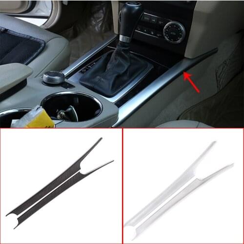 Carbon Fiber style For Mercedes benz GLK Class X204 2008-2015 ABS chrome Car Center Console Decoration Strips Trim Accessories