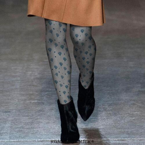 Floral Print Pantyhose Thickness Autumn And Winter Women Fashion