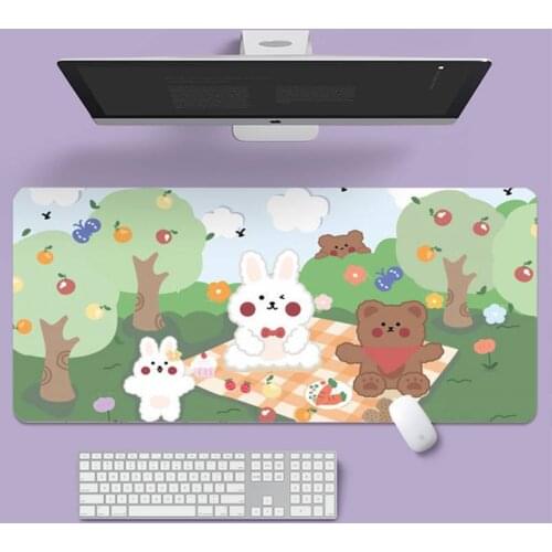 Kawaii For Teenage Girls Room Cartoon Natural Rubber Desk Mat Large gaming laptop XL non-slip rubber office computer mouse pad