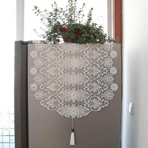 Hot lace white satin Tablecloth embroidery dining kitchen tea coffee Table Cover cloth Christmas home party Wedding decor