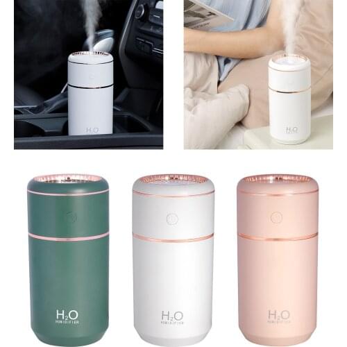 Mini USB Personal Desktop Air Ultrasonic Humidifier 350ml Small Aroma Diffuser LED Light for Bedroom Aroma Desk Diffuser