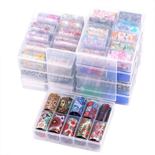 4*120cm Nail Sticker Set Mixed Fake Water Transfer Decals Sliders Designer Nail Foil Manicure Decorations Tips 1 Box T1590