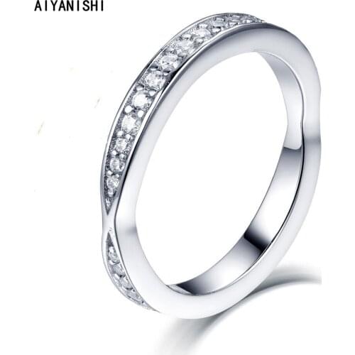 AIYANISHI Engagement Ring Cute 925 Silver Created Sapphire Ring Vintage Wedding Band Rings For Women Jewelry Accessories Gifts