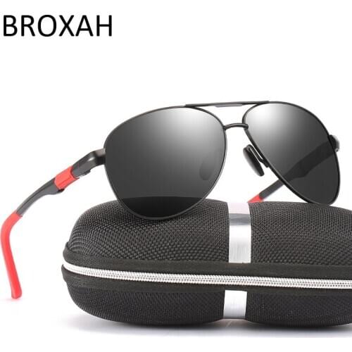 Retro Polarized Sunglasse Men 2020 Driving Sun Glasses Aluminium Magnesium Sunglass Metal Sping Hinge Shades