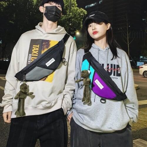 Fashion Men Chest Bags New Banana Waist Pack Cartoon Pendant Shoulder Crossbody Bag Unisex Hip Belt Bag Trend Fanny Pack