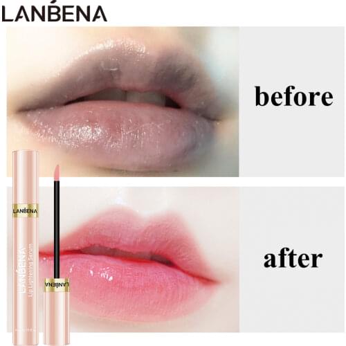 LANBENA Lip Lightening Serum Lip Plumper Gloss Cherry Moisturizing Lipstick Remove Melanin Long Lasting Korean Cosmetics Makeup