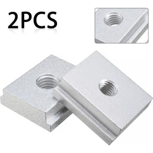 2pcs M6 M8 T-slot T-Slider Sliding Nut 25mm Aluminum Alloy T-track for Woodworking Tool Slot Fastener Jig Pressing Plate