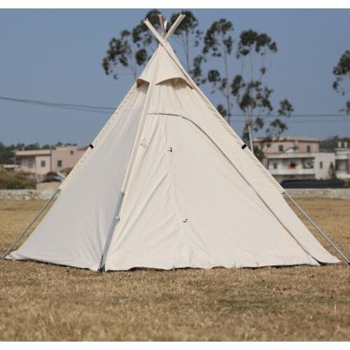 Outdoor camping 3-4 people Indian pyramid sun shading awning spire camping technology cotton tent