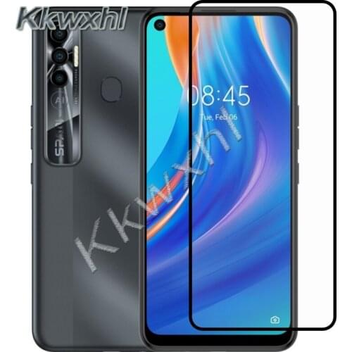 Tempered Glass For Tecno Spark 7 Pro Full GULE Cover 9H Protective Film Screen Protector ON Spark7Pro Tecno Spark7 7Pro 6.6"