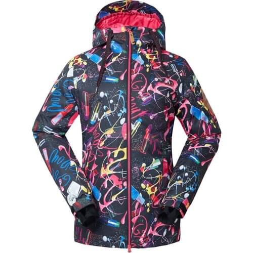 GSOU SNOW New Lady Ski Suit Single Double Board Skiing Jacket Outdoor Warm Waterproof Windproof Breathable Ski Coat Size XS-L