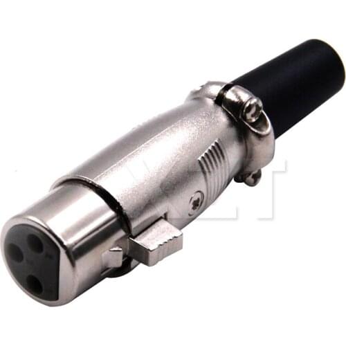 AT 1Pc Solder Type Mic XLR Female 3-Pin Audio Cable Connector Microphone high quality