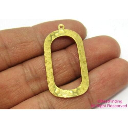 20pcs Brass earrings findings 37x20mm Raw brass oval frame pendant R460