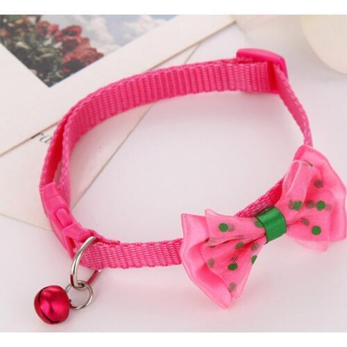 1000pcs/lot pet dog collar bow bell collar collar multicolor cat collar pet supplies wholesale
