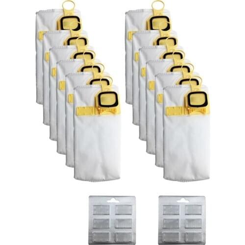 12Pcs Efficiency Dust Bag Replace for Vorwerk VK140 VK150 FP-140 Vacuum Cleaner