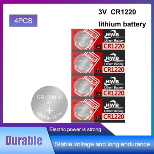 4pc original For maxell cr1220 3v button battery DL1220 BR1220 ECR1220 LM1220 KCR1220 KL1220 for remote control toys