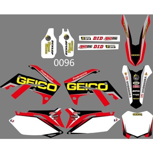 6 STYLES 3M TEAM GRAPHICS BACKGROUNDS DECALS STICKERS FOR HONDA CRF250 2010 2011 2012 2013 & CRF450 2009 2010 2011 2012