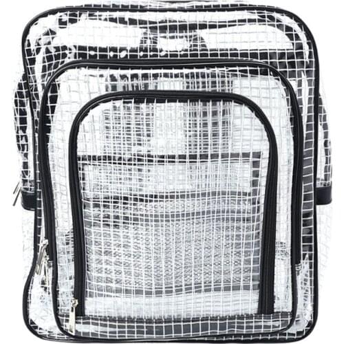 Unisex Anti-static Clear Backpack Travel Shoulder Bags PVC Rucksack Engineer Tools Bag