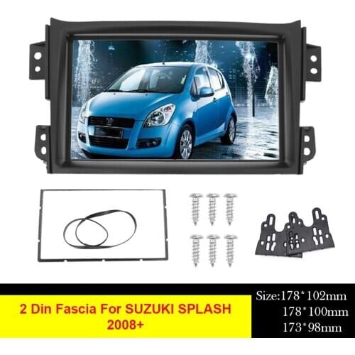 Double 2 Din Car Radio Fascia For SUZUKI Splash 2008+ DVD Audio Stereo Frame Panel Mounting Dash Installation Bezel Kit