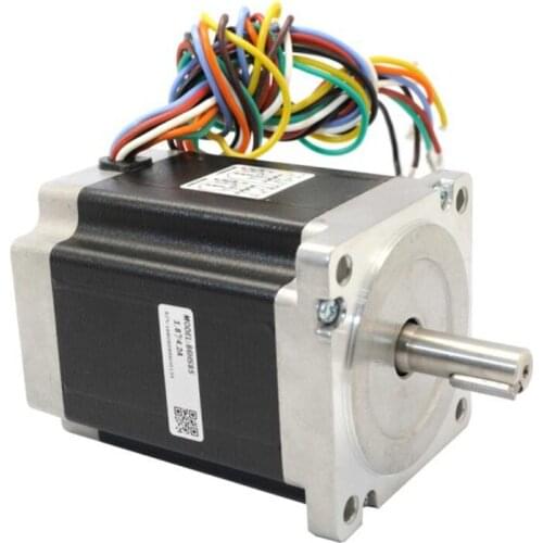 Free Shipping GENUINE Leadshine 86HS65 2 Phase NEMA 34 Hybrid Stepper Motor with 6.5 N.m 4 A length 98 mm shaft 14 mm 8 wires