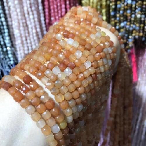 High Quality Red Aventurine Jades Natural Stone Section Beads Round Loose Spacer Beads for Jewelry Making DIY Bracelet 5x5mm