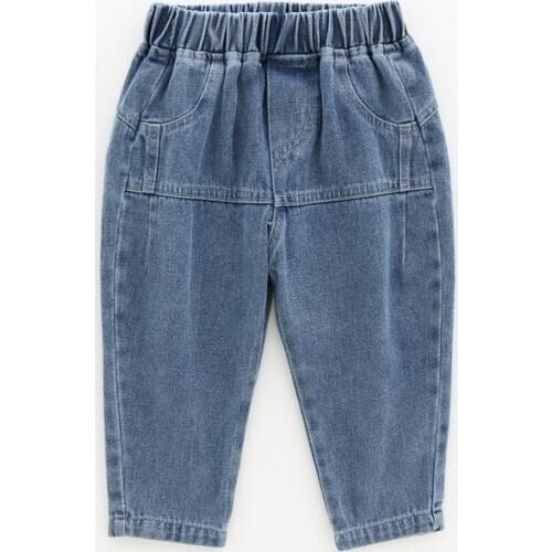 Childrens Denim Pant Baby Girl Jeans 2021 Spring Autumn New Toddler Boys Loose Casual Cowboy Pants Toddler Trousers Jeans 2-7Y