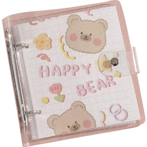 Los Fick 3 Inch 100 Pockets Polaroid Photo Album for Fujifilm Instax Mini Filmum Cute Bear Small Card Collection Storage