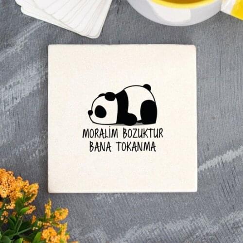 Hediyehanem Dispirited Panda Stone Cup Six decorative objects Декоративные элементы Objetos decorativos