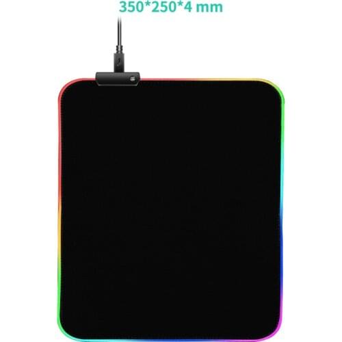 YT 35*25*0.4 cm RGB Mousepad Small One-hand Anti-slip No FPS Lose Thin Mouse Pad for Office , Gaming Led Mouse Pad