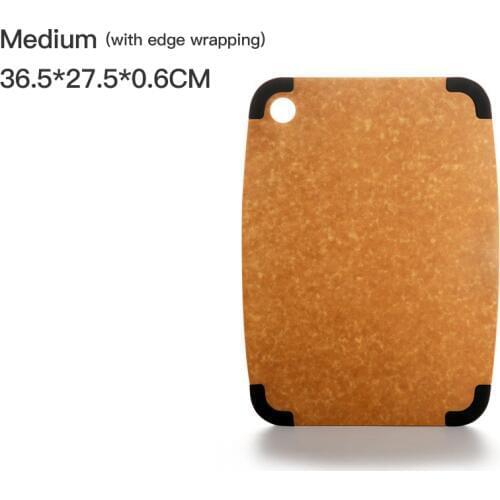 YUSOTAN kitchen cutting board wood with non-slip mat on the edges 37*27.5*0.6CM eco-friendly retangular wooden chopping board