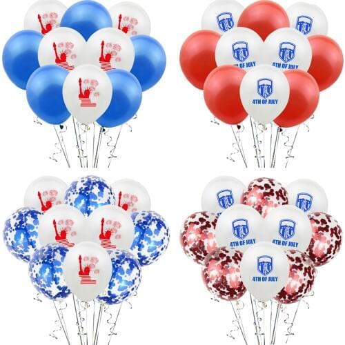Amawill Red Blue Statue Of Liberty Latex Balloon Set American Independence Day Party Supplies Decorations For 4th Of July 8D