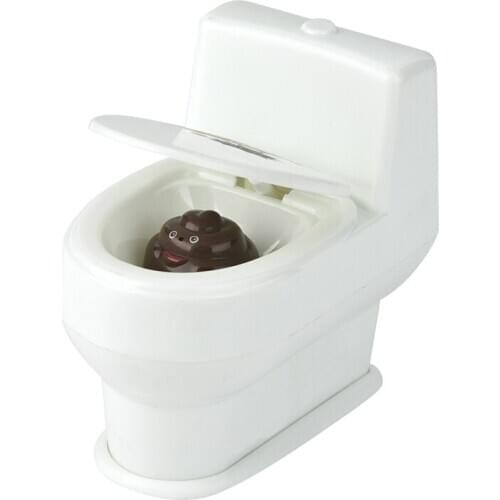 Mini anti stress toys Funny Prank Squirt Spray Water Toilet Closestool Joke Gag BX0D