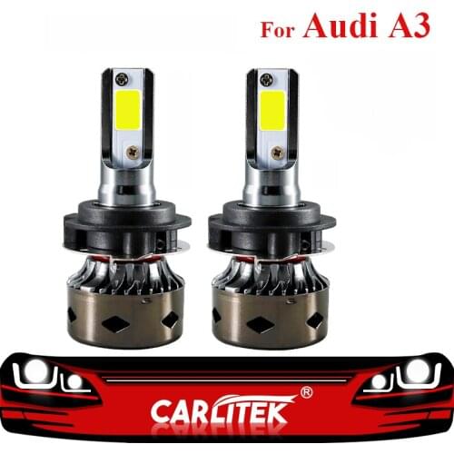 CARLitek Mini H7 Bulbs Led Car Headlight Fog Lamp 72W 12000LM 6000K For Audi A3 with Canbus Auto Headlamp Car Lights
