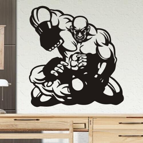 MMA Club Sticker Boxer Kickboxing Car Decal Free Combat Vinyl Striker Wall Decor Mixed Martial Arts Club Decals