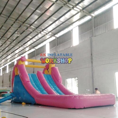 KK Factory Backyard Inflatable Swimming Products Mini Water Slide with Pool