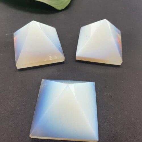 Natural Stone Carved Opalite Egypt Opal Pyramid Symbol Rose quartzs Point Chakra Healing Reiki Crystal home decoration gift
