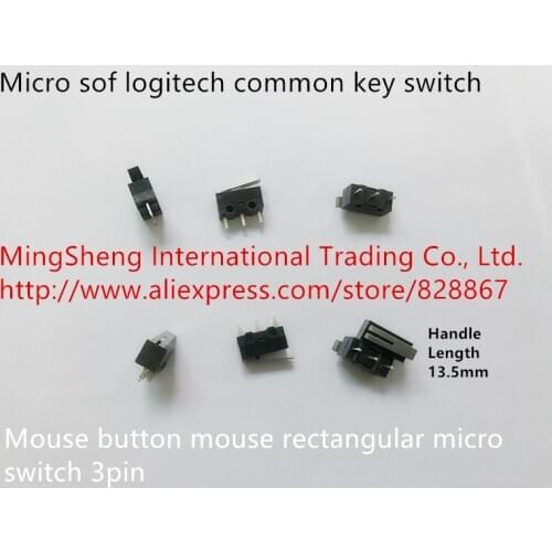 Original new 100% special offer authentic micro sof logitech common key switch mouse button mouse rectangular micro switch 3 pin