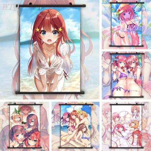 The Quintessential Quintuplets Nakano Ichika Nino Miku Yotsuba Wall Poster Home Decor Canvas Painting Wall Art Anime Posters