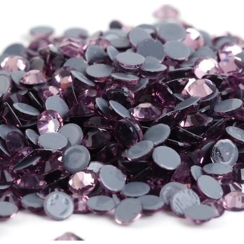 Ss6,ss10,ss16,ss20,ss30 Lt.Amethyst Color DMC Iron On Rhinestone/Hot fix Crystal Rhinestone Strass Sewing & Fabric Garment stone