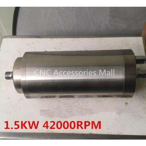 High speed spindle motor 42000rpm 1.5kw water cooled spindle for cnc with ceramic bearings
