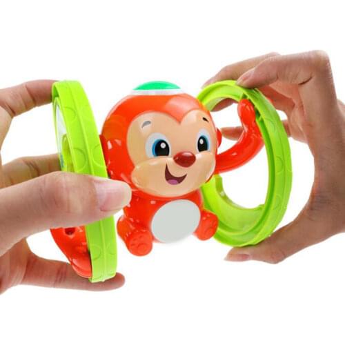 1 Pc Animal Clockwork Music Light Tumbling Baby Learning Crawling Educational Wind Up Toys for Children Funny Games
