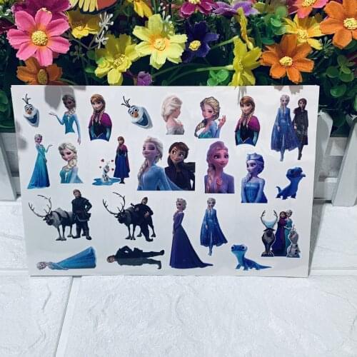 Disney Frozen Anna Aisha Cartoon Tattoo Sticker Random 1PCS Action Figure Princess Frozen Tattoo Sticker For Girls Gifts