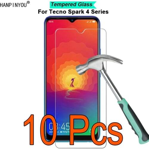 10 Pcs/Lot For Tecno Spark 4 Spark4 6.6" 9H Hardness 2.5D Ultra-thin Toughened Tempered Glass Film Screen Protector Guard