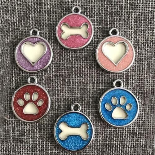 Personalized Pet Cat Name Tags Customized Dog ID Tag Collar Accessories Nameplate Anti-lost Pendant Metal Keyring Pet Accessory