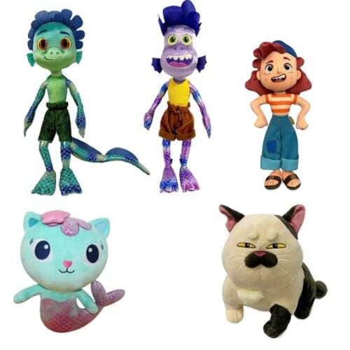 2021 Disney Cartoon Luca Alberto Julia Cat Sea Monster cartoon Plush Toys Luca Anime Figures Plush Dolls Kids Birthday Gifts