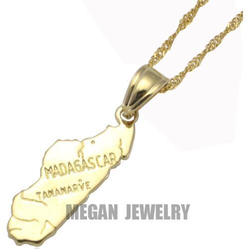 Madagascar map pendant & necklace for women & men, country map Africa Madagascar map jewelry