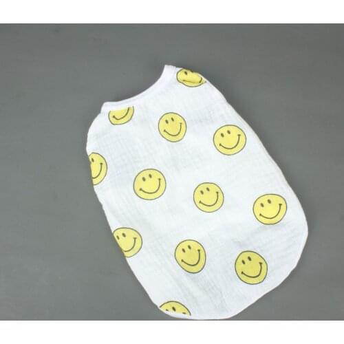 Summer Pet Dog Clothes for Small Dogs Clothing Chihuahua Cotton Cool Vest Smile Print Poodle Tshirt Pug Costume Dog Accessories